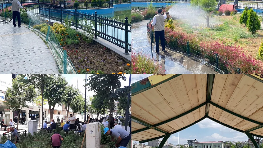 Siirt'te Park ve Bahçeler Ekipleri Sahada: Yeşil Alanlarda Bakım ve Onarım Sürüyor