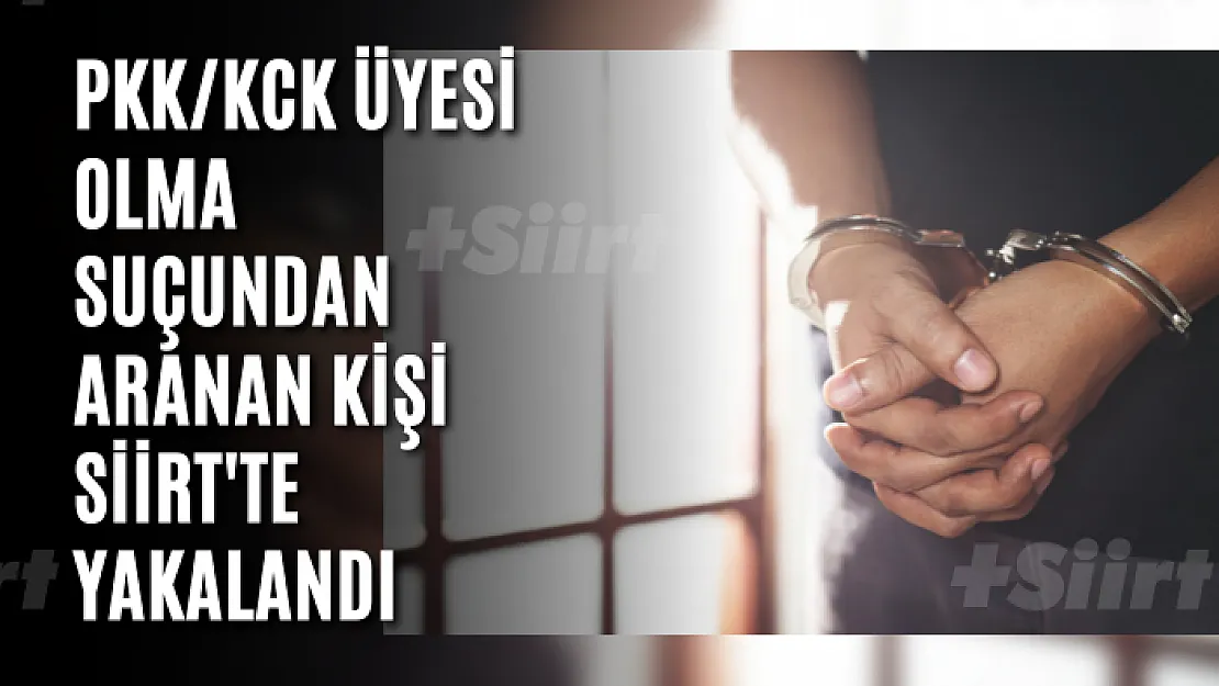 PKK/KCK Üyesi Olma Suçundan Aranan Kişi Siirt'te Yakalandı