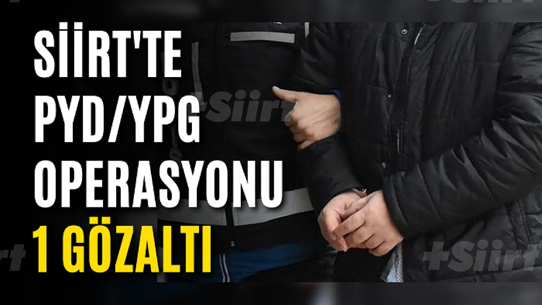 Siirt'te PYD/YPG Operasyonu: 1 Gözaltı