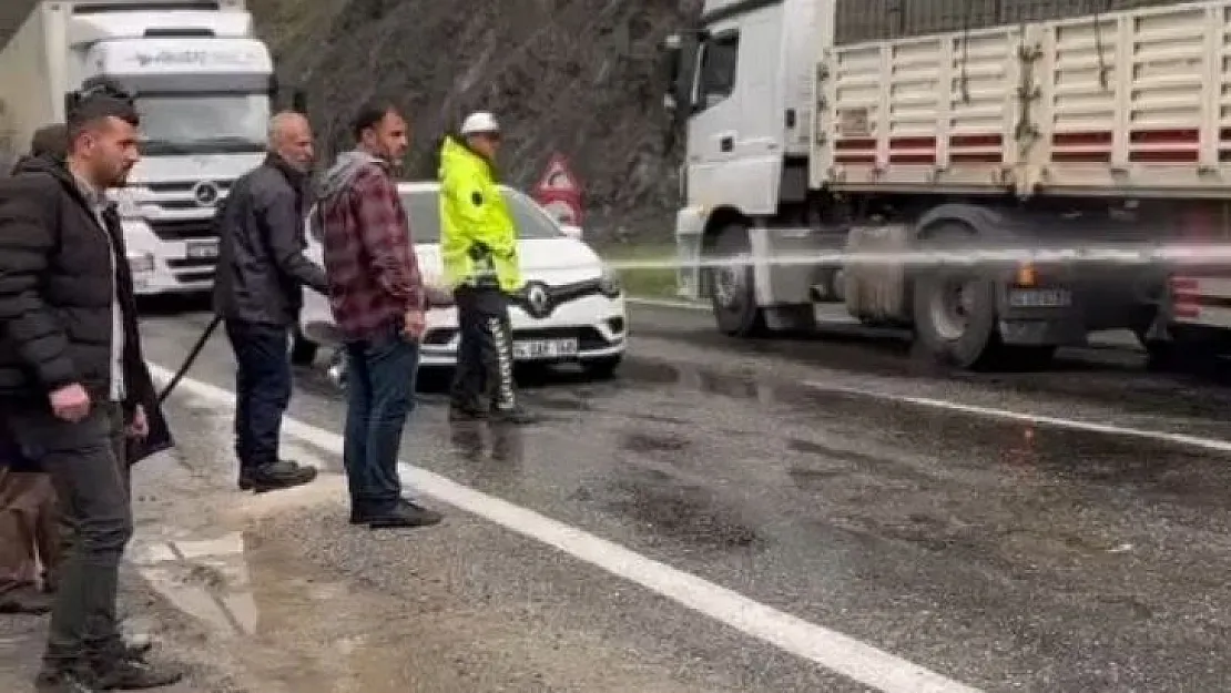 Siirt'te Seyir Halindeki Tır Alev Aldı!