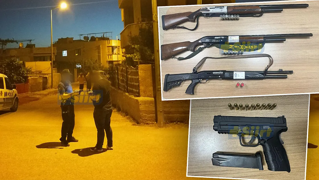 Siirt'te Silahlı Saldırıya Anında Müdahale: Uzun Namlulu Silahlar Ele Geçirildi, Zanlılar Tutuklandı