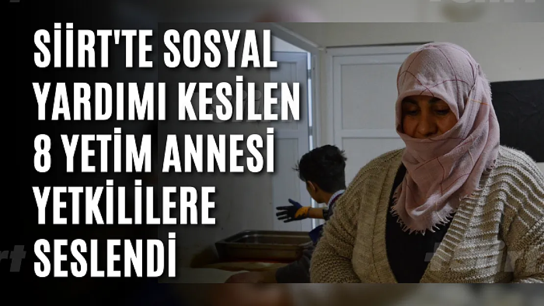 Siirt'te sosyal yardımı kesilen 8 yetim annesi yetkililere seslendi