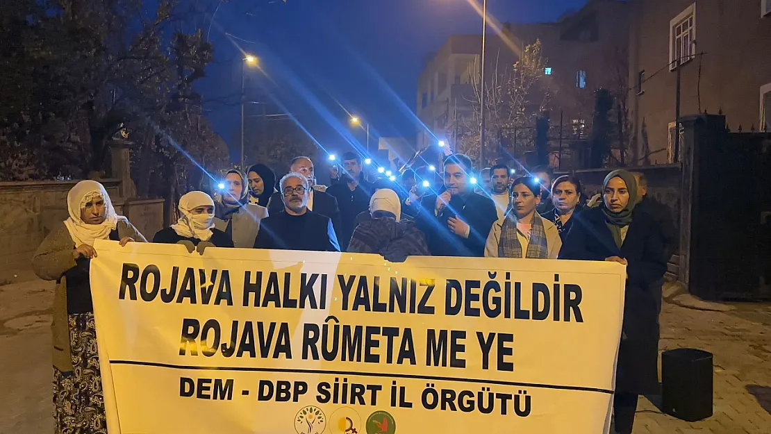 Siirt'te, Suriye'nin Kuzeyine Yönelik Gerçekleşen Operasyonlara Karşı Basın Açıklaması Yapıldı!