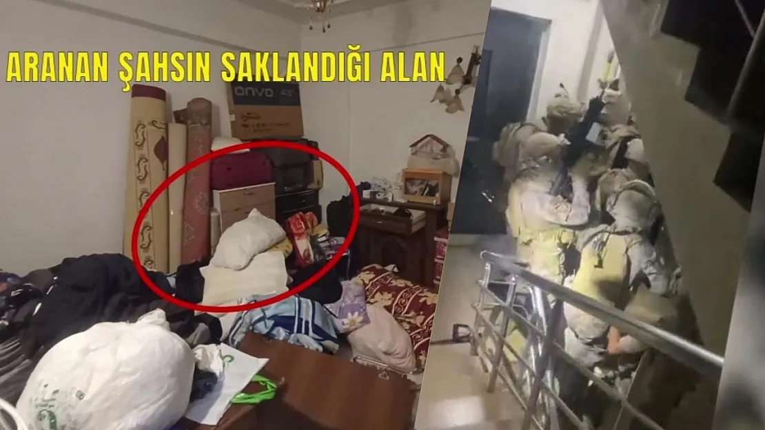 Siirt'te tam 43 ayrı suçtan aranan zanlı sandıkta gizlenirken yakalandı!