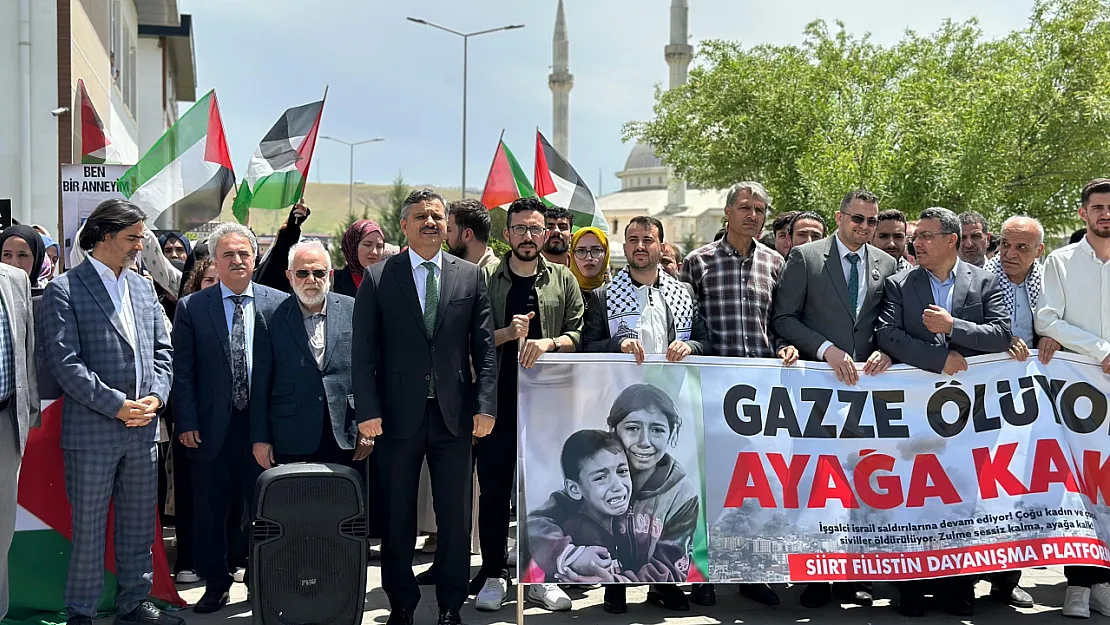 Siirt'te Üniversite Öğrencileri ve AK Parti Gençlik Kolları Gazze İçin Yürüdü