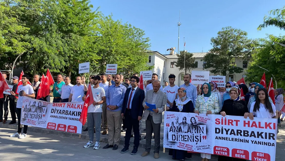 Siirt'teki Sivil Toplum Örgütleri Diyarbakır Annelerine Destek İçin HDP İl Binası Önüne Gitti!