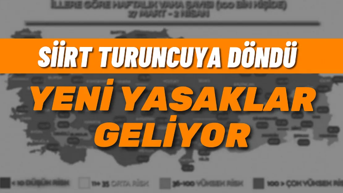 Siirt Turuncuya Döndü Pazar Yeni Yasaklar Geliyor