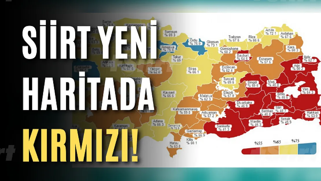 Siirt Yeni Haritada Kırmızı!