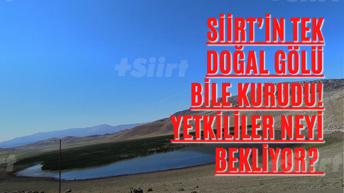 Siirt'in Tek Doğal Gölü Bile Kurudu! Yetkililer Neyi Bekliyor?