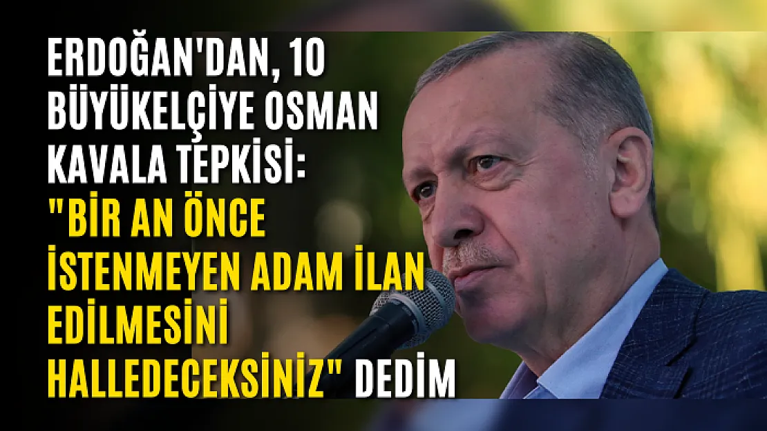 Erdoğan'dan, 10 büyükelçiye Osman Kavala tepkisi: 'Bir an önce istenmeyen adam ilan edilmesini halledeceksiniz' dedim