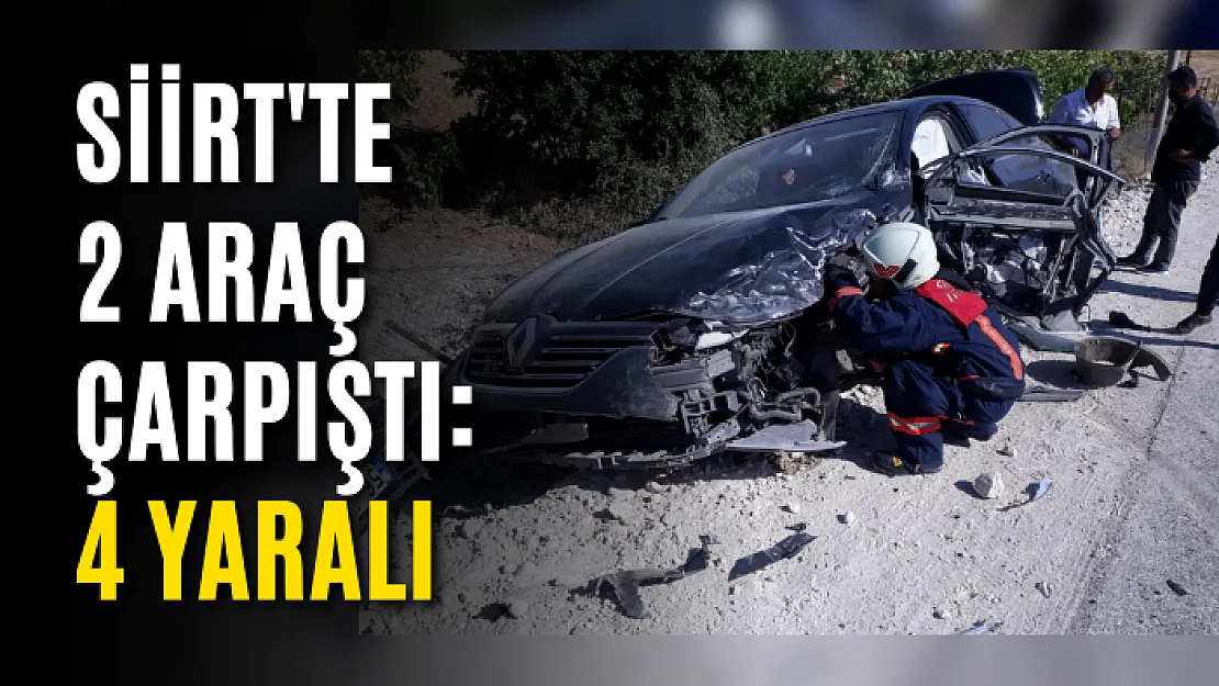 Siirt'te 2 Araç Çarpıştı: 4 Yaralı