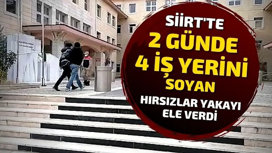 Siirt'te 2 günde 4 İş Yerini Soyan Hırsızlar Yakayı Ele Verdi