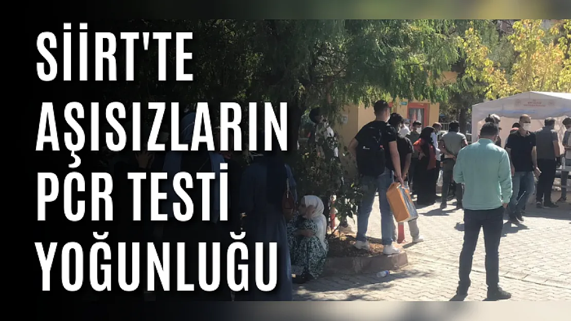 Siirt'te Aşısızların PCR Testi Yoğunluğu