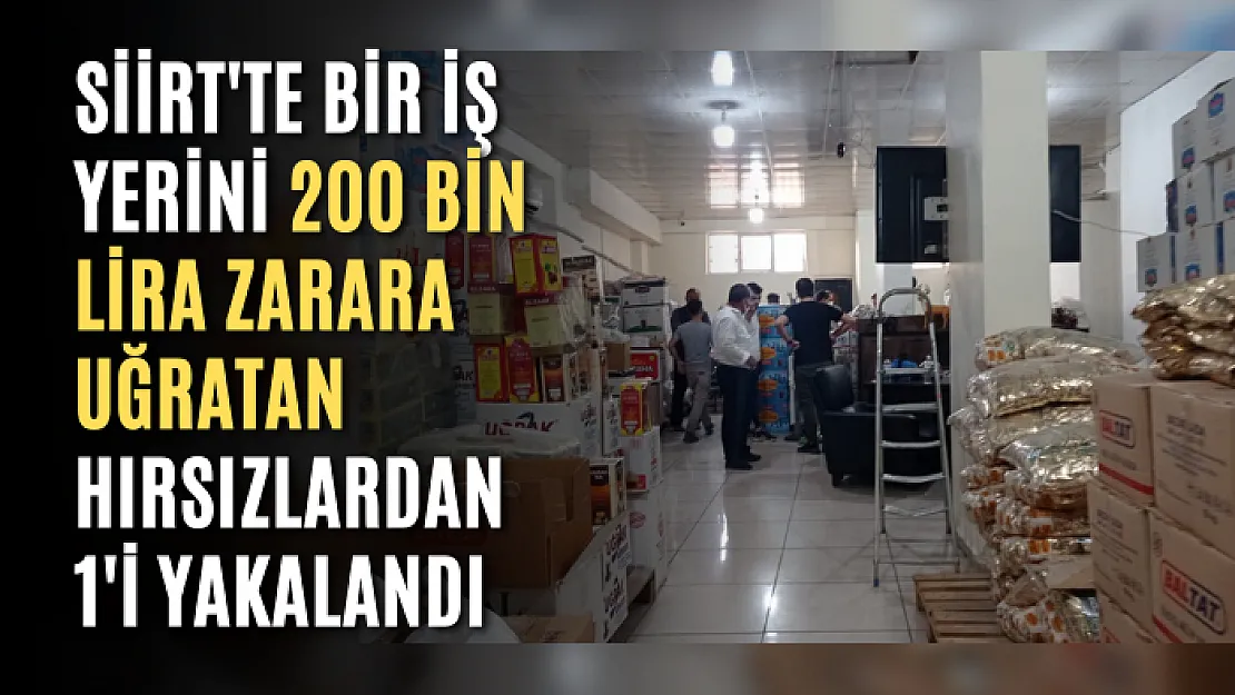 Siirt'te Bir İş Yerini 200 Bin Lira Zarara Uğratan Hırsızlardan 1'i Yakalandı