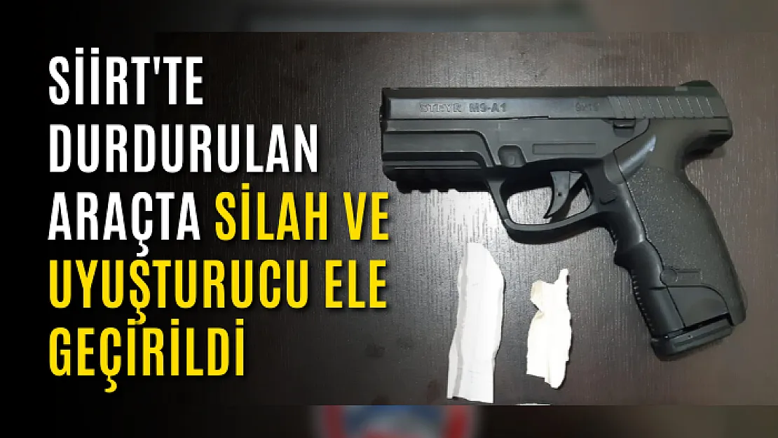 Siirt'te Durdurulan Araçta Silah ve Uyuşturucu Ele Geçirildi