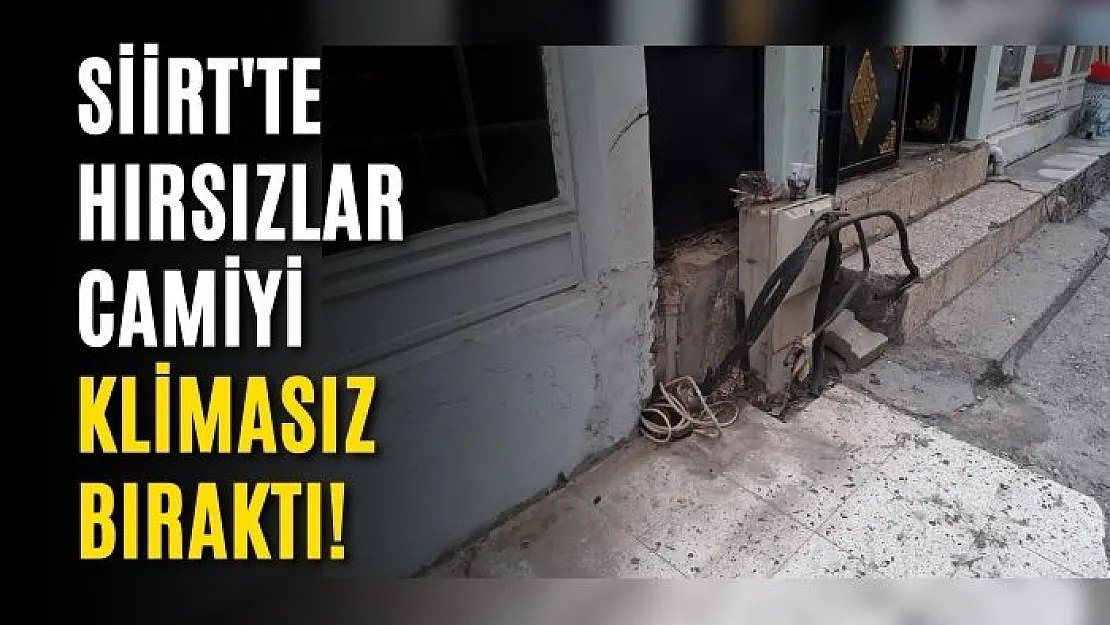 Siirt'te Hırsızlar Camiyi Klimasız Bıraktı!