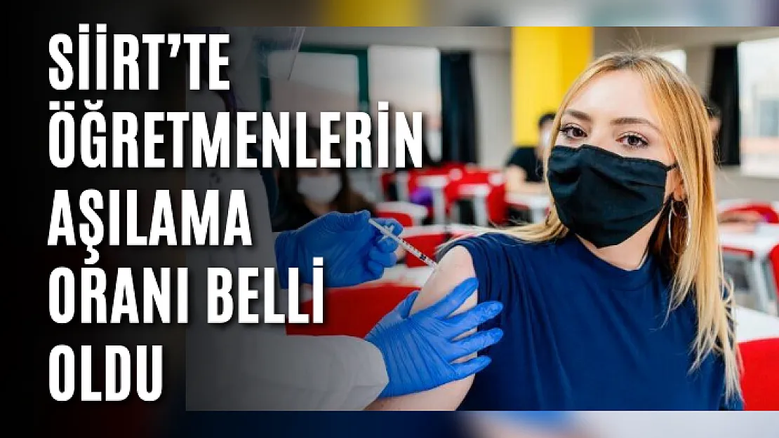 Siirt'te Öğretmenlerin Aşılama Oranı Belli Oldu