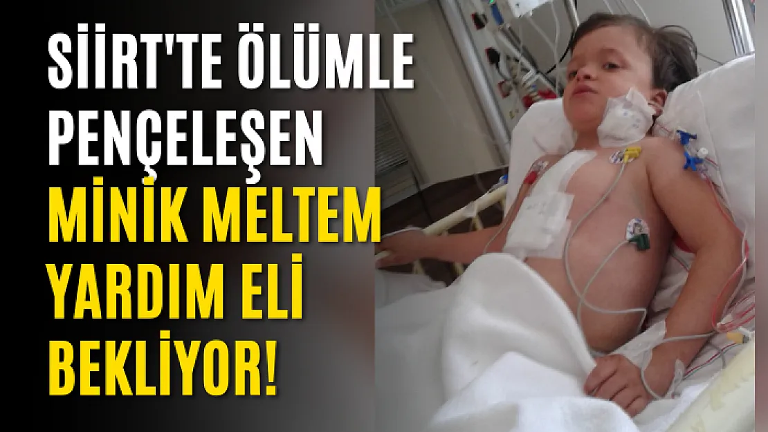 Siirt'te Ölümle Pençeleşen Minik Meltem, Yardım Eli Bekliyor!