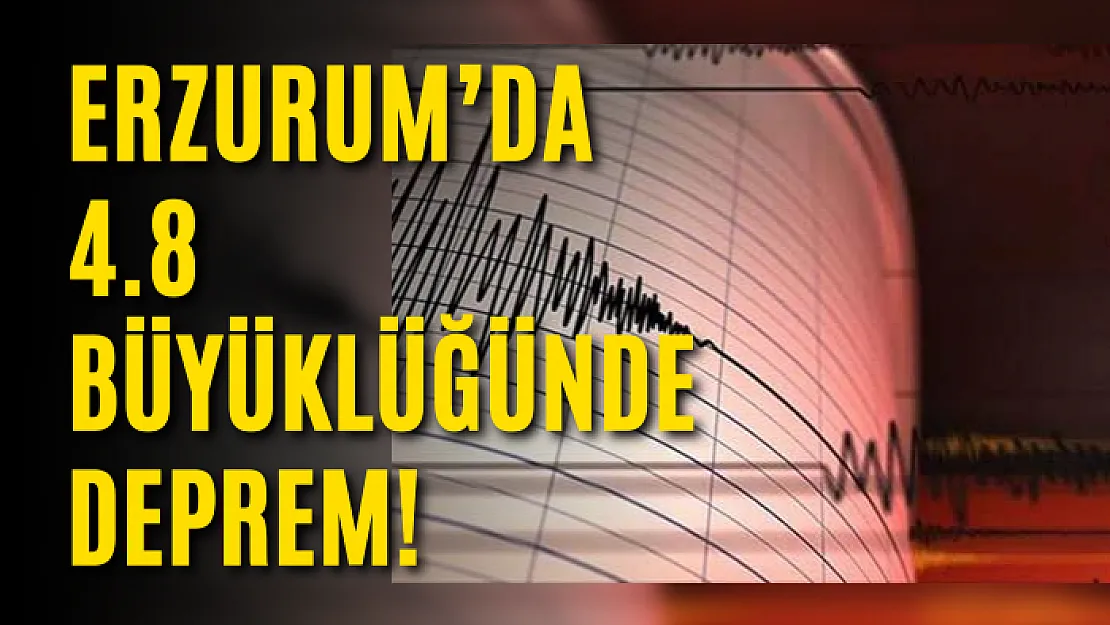 Erzurum'da 4.8 büyüklüğünde deprem!