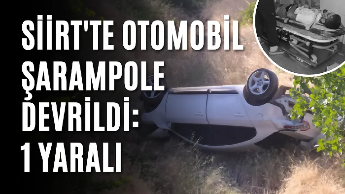 Siirt'te Otomobil Şarampole Devrildi: 1 Yaralı