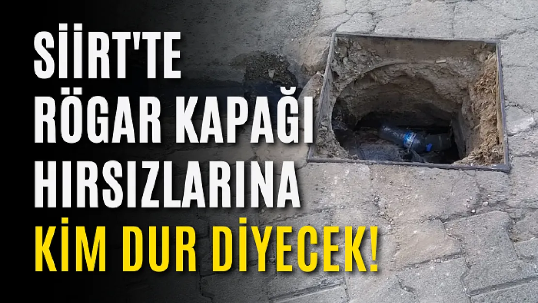 Siirt'te Rögar Kapağı Hırsızlarına Kim Dur Diyecek!