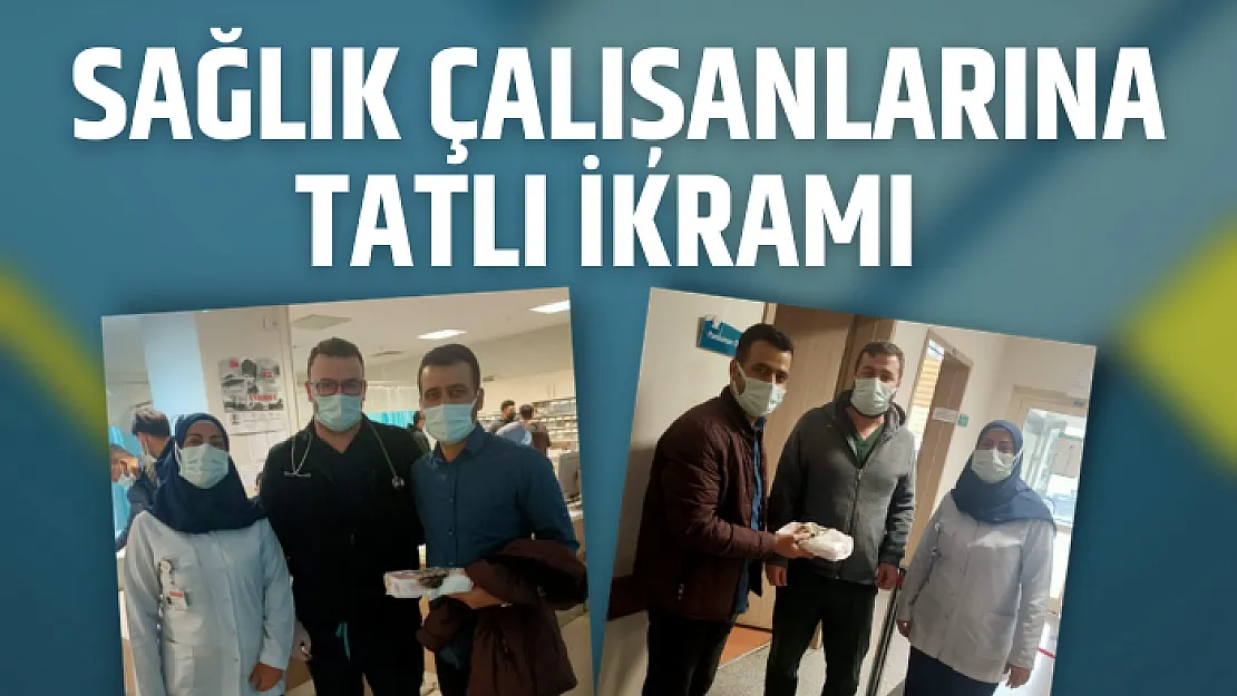 Siirt'te Sağlık Çalışanlarına Tatlı İkramı