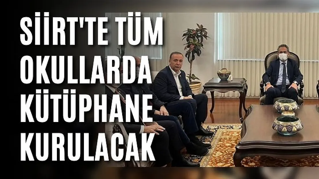 Siirt'te Tüm Okullarda Kütüphane Kurulacak