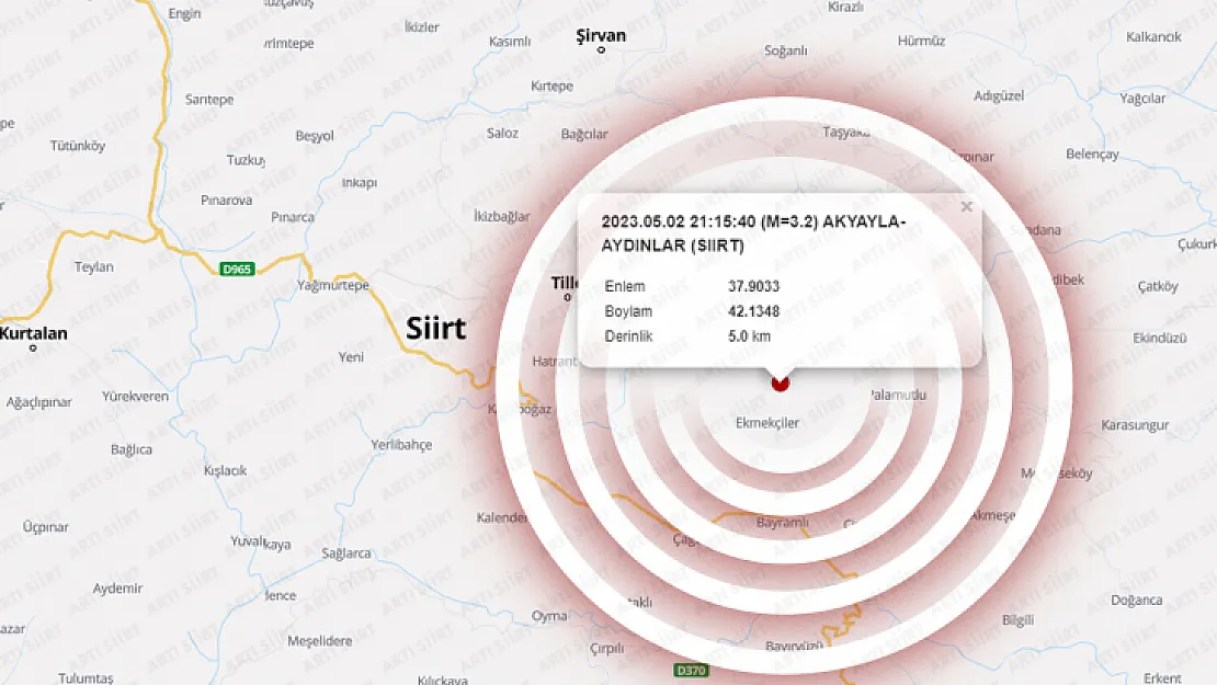 Son Dakika! Siirt'te Deprem Meydana Geldi