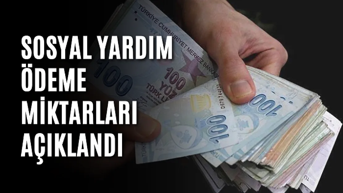 Sosyal yardım ödeme miktarları açıklandı