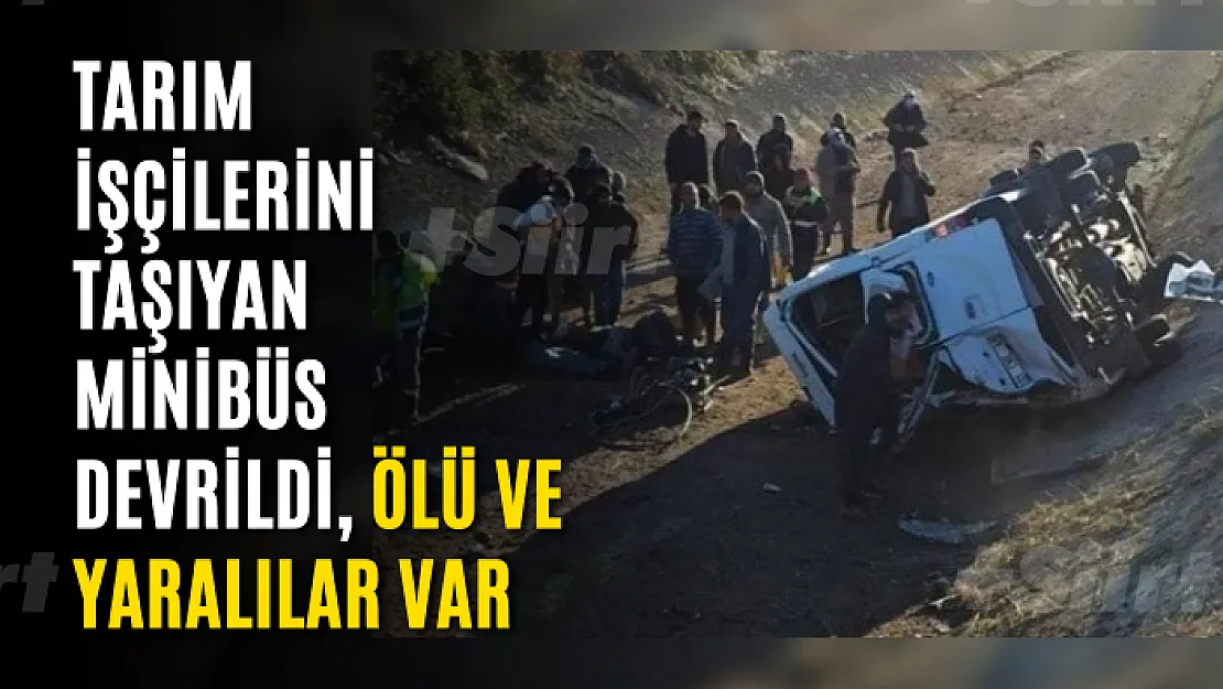 Tarım işçilerini taşıyan minibüs devrildi, ölü ve yaralılar var