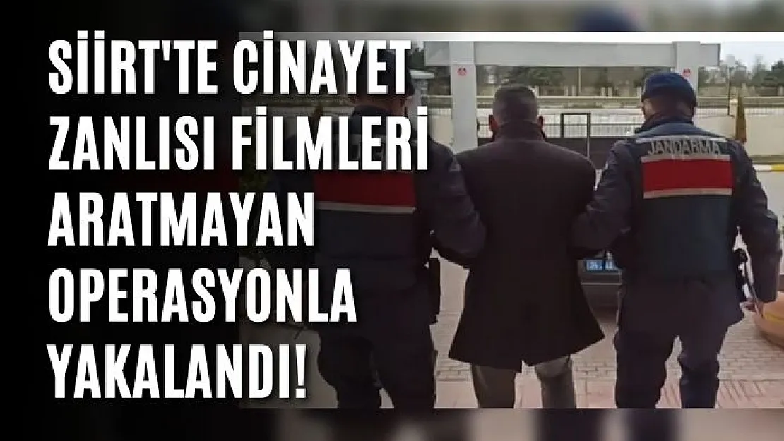 Siirt'te Cinayet Zanlısı Filmleri Aratmayan Operasyonla Yakalandı!