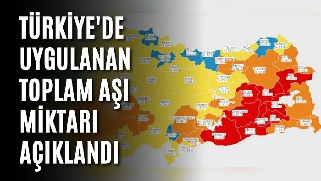 Türkiye'de uygulanan toplam aşı miktarı açıklandı