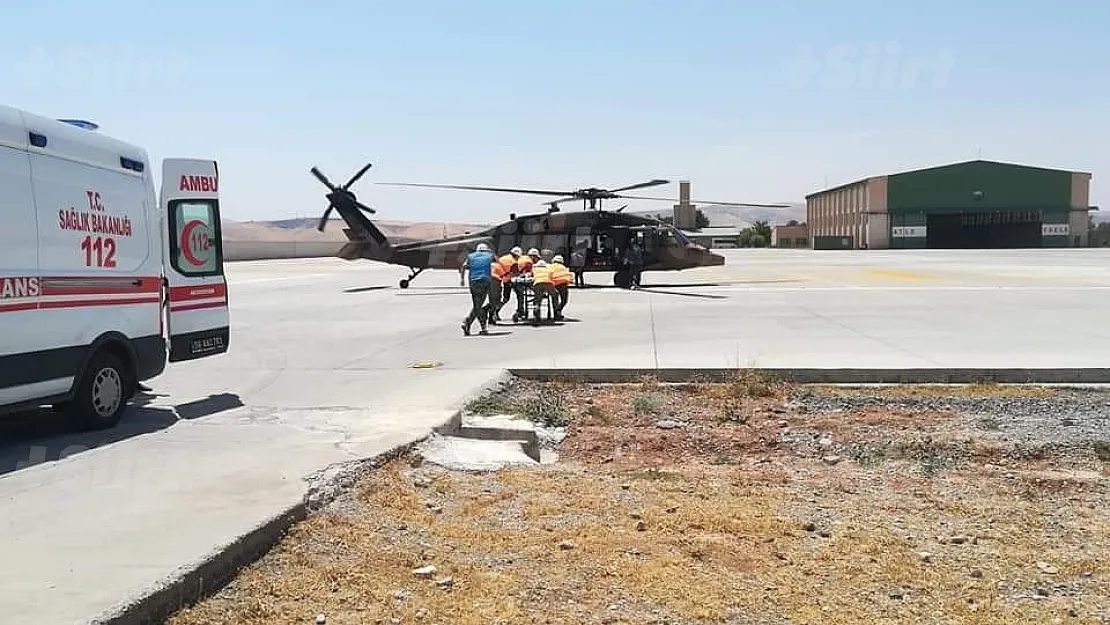 Askeri helikopter yüksekten düşen çocuk için havalandı