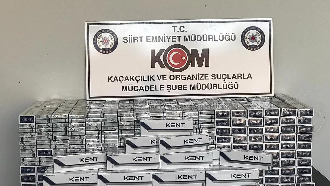 Siirt'te 4 bin paket kaçak sigara ele geçirildi