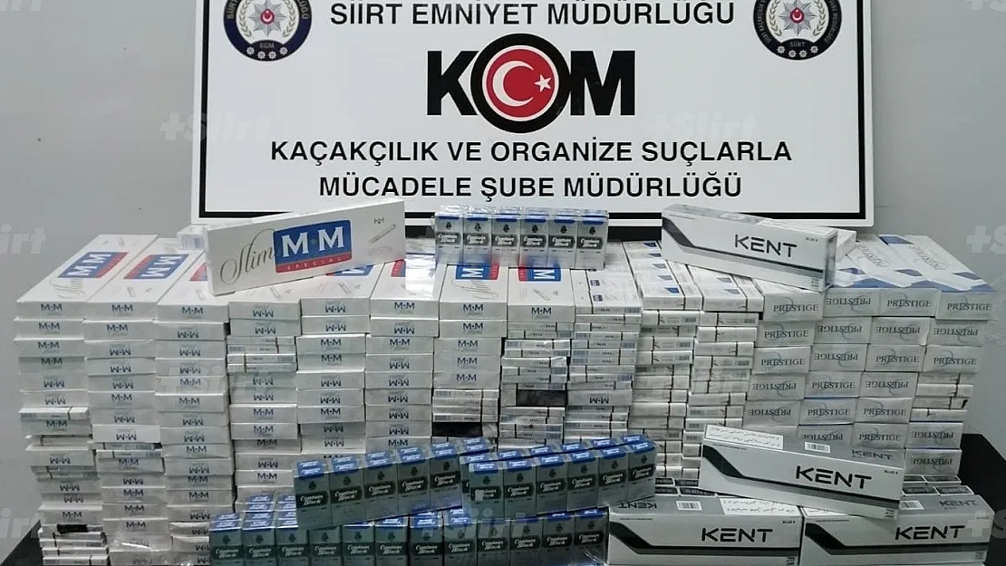 Siirt'te Kaçak Sigara Operasyonu