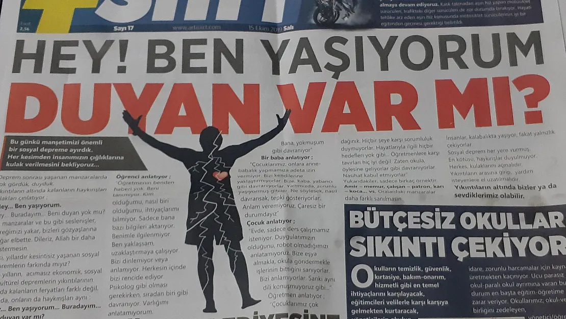 Artı Siirt Gazetesinin Bu Haftaki Manşeti