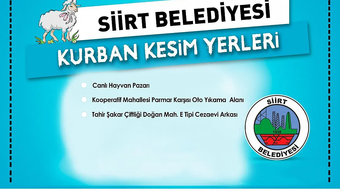 SİİRT'TE KURBAN SATIŞ VE KESİM YERLERİ BELİRLENDİ