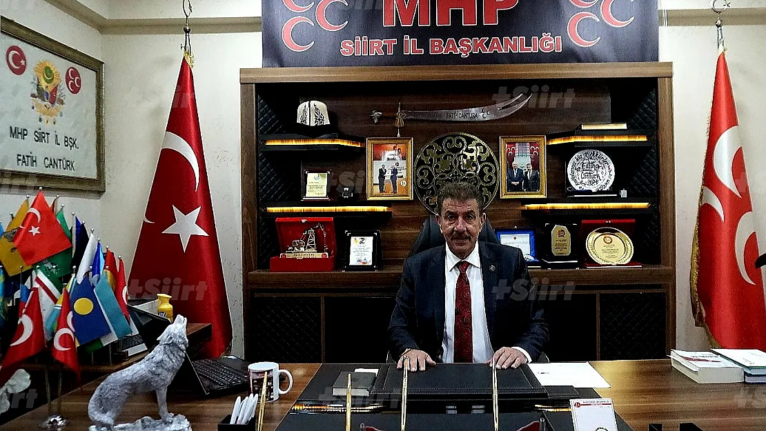 MHP Siirt İl Başkanı Fatih Cantürk, Gazeteciler Gününü Kutladı