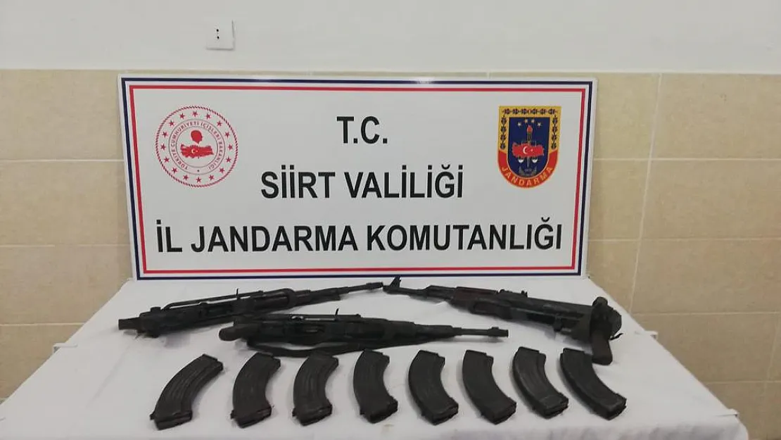 Siirt'te PKK'ya ait silah ve mühimmat ele geçirildi