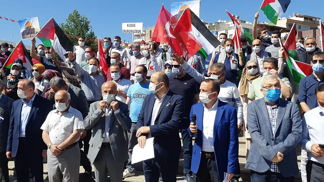 Kudüs'teki saldırılar Siirt'te protesto edildi