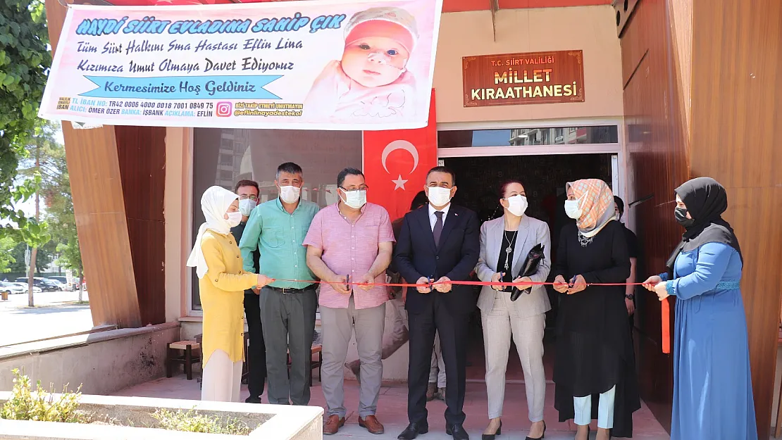 Siirt'te SMA Hastası Eflin Bebek İçin Kermes Düzenlendi