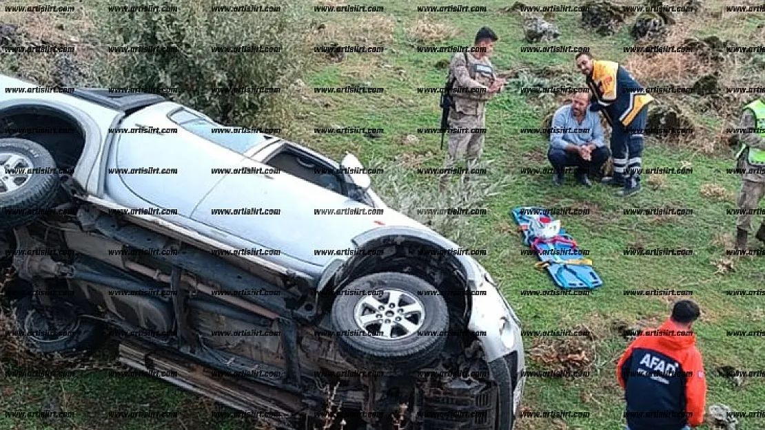 Yine Aynı Yol Yine Kaza! Şarampole Uçan Araçtan Burnu Bile Kanamadan Kurtuldu