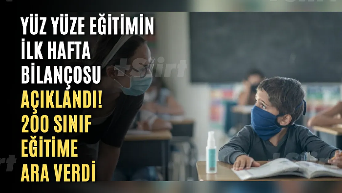 Yüz yüze eğitimin ilk hafta bilançosu açıklandı! 200 Sınıf eğitime ara verdi