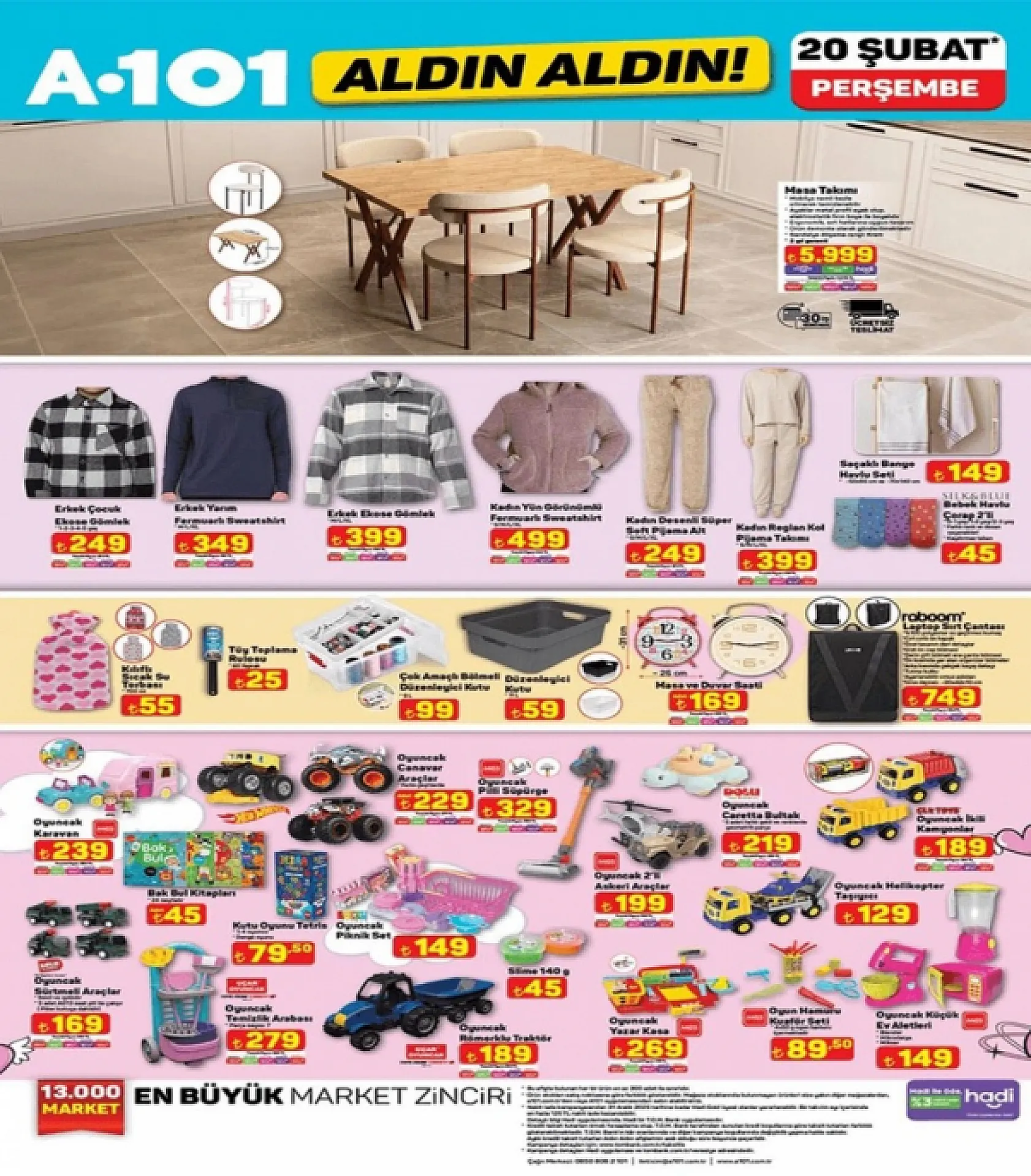 A101 20 Şubat Perşembe Aldın Aldın Kataloğu Yayınlandı! İndirimli Ürünler Neler?