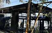 Kurtalan'da Korkutan Yangın: Kafe Küle Döndü