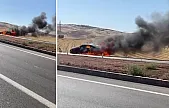 Kurtalan Girişinde Son Model Mercedes Alev Alev Yandı: 4 Kişi Canını Zor Kurtardı
