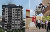 Siirt Kurtalan'da Yangın Merdiveninde Yangın Çıktı: Aileler Merdivenli Araçla Kurtarıldı