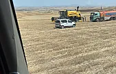 Siirt'te Biçerdöver Yangını: 4 Dönüm Buğday Tarlası Zarar Gördü