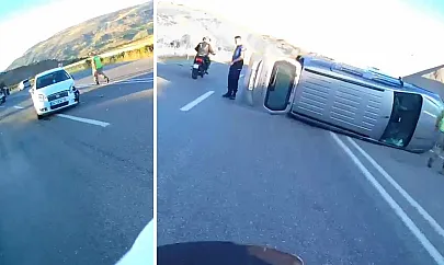 Siirt'te İki Araç Çarpıştı: Bir Araç Yan Yattı