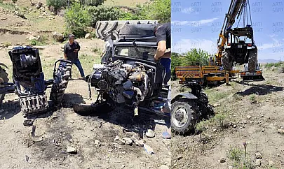 Siirt'te Traktör'ün Ön Kısmı Koptu! Sürücü Yaralandı